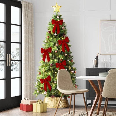  Velvet Christmas Decorative Bow Red - Wondershop™