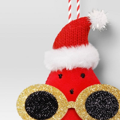  5" Christmas Fabric Fruit Watermelon Ornament - Wondershop™