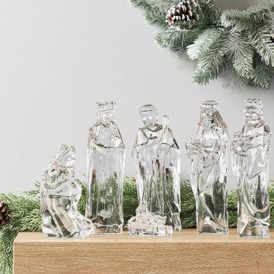  6pc Acrylic Christmas Nativity Scene Figurine Set - Wondershop™