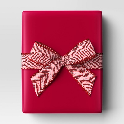  30” 25 Sq Ft Christmas Roll Wrap Solid Red - Wondershop™
