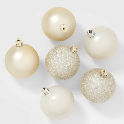  50ct Shatter-Resistant Round Christmas Tree Ornament Set - Wondershop™