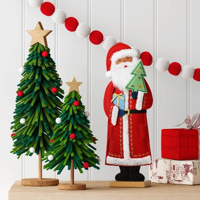  Christmas Fabric Santa Figural Decor Deep - Wondershop™