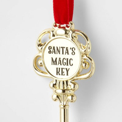  4" 'Santa's Magic Key' Christmas Tree Ornament Gold - Wondershop™