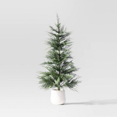  4.5' Pre-Lit Potted Balsam Artificial Christmas Tree - Wondershop™