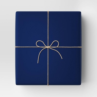  30” 25 Sq Ft Christmas Roll Wrap Solid Blue - Wondershop™