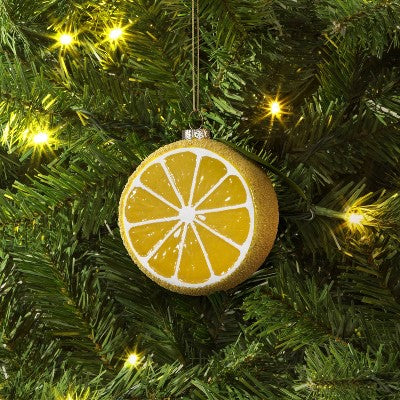  Christmas Glass Sliced Open Lemon Ornament - Wondershop™