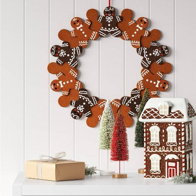  Christmas Ceramic Gingerbread House Decor Townhouse - Wondershop™
