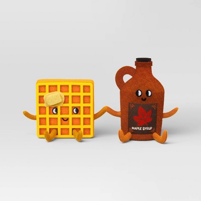  Christmas Felt Duo Figural Waffle And Maple Syrup - Wondershop™