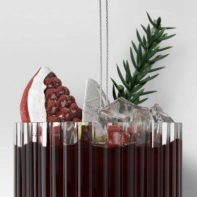  Christmas Glass Mulled Wine Cocktail Ornament - Wondershop™