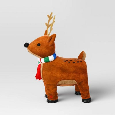  13" Battery Operated Animated Plush Dancing Reindeer Figurine - Wondershop™ Brown