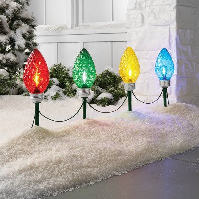  4pc LED Big Bulb Christmas Novelty Pathway - Wondershop™