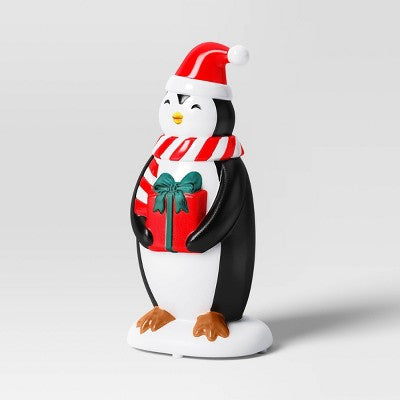  Christmas Lit Blow Mold Penguin With Gift Box Decor - Wondershop™