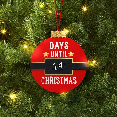  Christmas Wood Circle Countdown Ornament - Wondershop™
