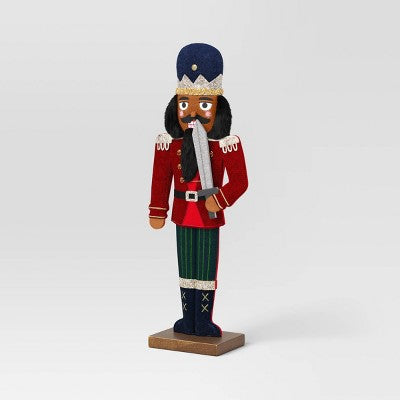  Christmas Fabric Nutcracker Figural Decor - Wondershop™