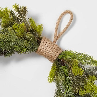  20" Mixed Greenery Artificial Wreath - Wondershop™
