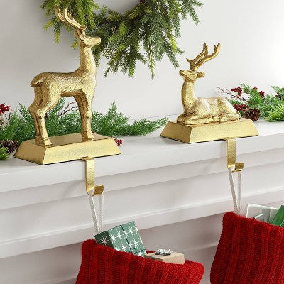  2pk Christmas Deer Stocking Holder - Wondershop™