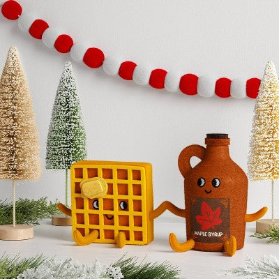  Christmas Felt Duo Figural Waffle And Maple Syrup - Wondershop™