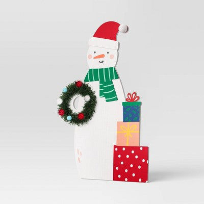  38" Snowman Christmas Porch Leaner And Greeter White - Wondershop™