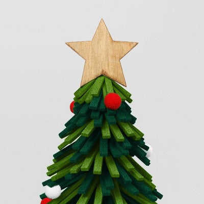  14.75" Christmas Fabric Tree Decor Green - Wondershop™