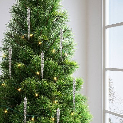  Christmas Ornament Set 10ct Acrylic Clear Icicles - Wondershop™