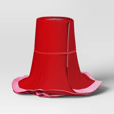 Christmas Tree Stand Collar With Scalloped Satin Edge Red/Pink - Wondershop™