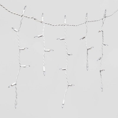  300ct Incandescent Mini Christmas Icicle Lights With White Wire - Wondershop™