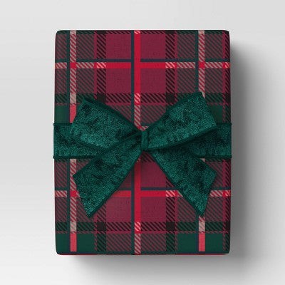  15' Christmas Legacy Luxe Premium Ribbon Dark Green Velvet - Wondershop™