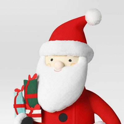  22" Fabric Santa Sculpture Holding Gifts - Wondershop™ Red/White