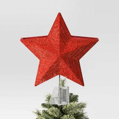  10" Lit-Led Red Star Projects Gingerbread/Candy Cane/Snowflakes Christmas Tree Topper - Wondershop™