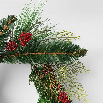  2pk Christmas Mini Wreath Red Berries - Wondershop™