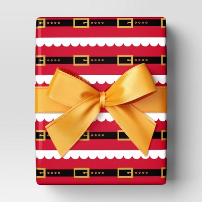  40" 125 Sq Ft Christmas Roll Wrap Santa Belt - Wondershop™