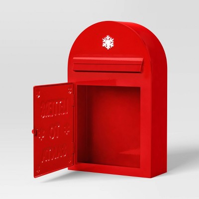  Christmas Metal Red Postbox Decor - Wondershop™
