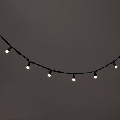 50ct LED Smooth Sphere Christmas String Lights With Green Wire - Wondershop™
