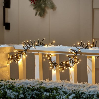  448ct LED Christmas Mini String Lights Garland Warm White Black Wire - Wondershop™