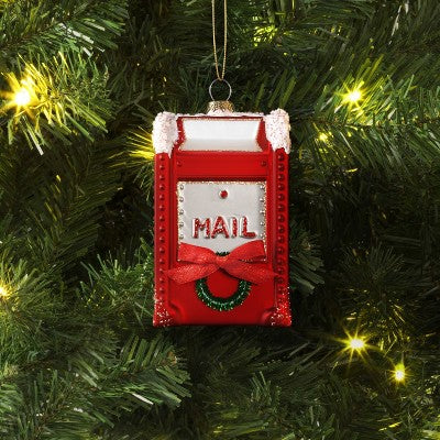  Christmas Glass Mailbox Ornament - Wondershop™