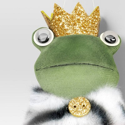  5" Christmas Fabric Frog Prince Ornament - Wondershop™