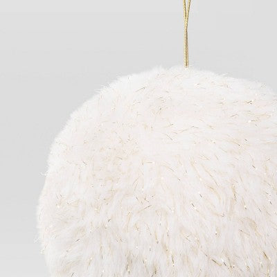  Christmas Fabric White Ball Ornament - Wondershop™