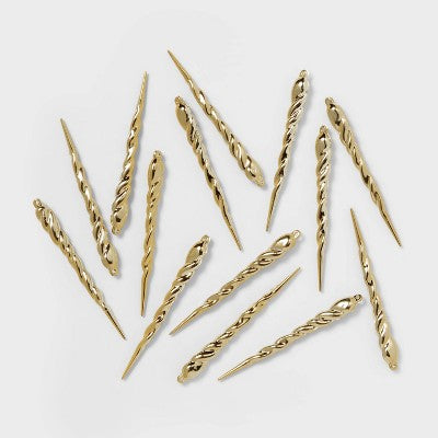 14ct Glitter Icicle Christmas Ornament Set - Wondershop™