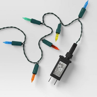  50ct LED Battery Operated Hybrid Miniature String Lights With Green Wire - Wondershop™