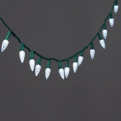  60ct LED C6 Faceted Christmas String Lights With Green Wire - Wondershop™