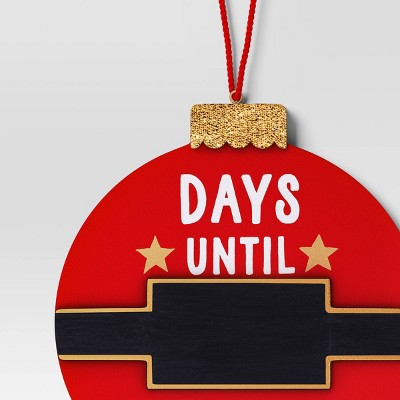  Christmas Wood Circle Countdown Ornament - Wondershop™