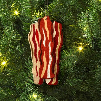  Christmas Fabric Bacon Ornament- Wondershop™