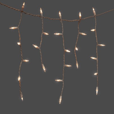  300ct Incandescent Mini Christmas Icicle Lights With White Wire - Wondershop™