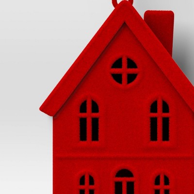  Christmas Metal Red House Ornament - Wondershop™