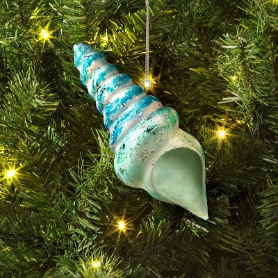  Christmas Blue Sea Shell Ornament - Wondershop™