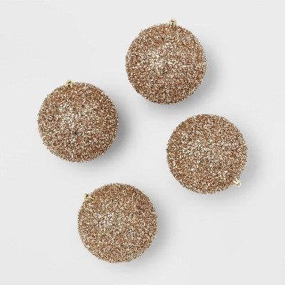  9pc Tinsel Ball Christmas Tree Ornament Set - Wondershop™