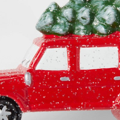 SUV With Tree Christmas Tree Ornament Red - Wondershop™