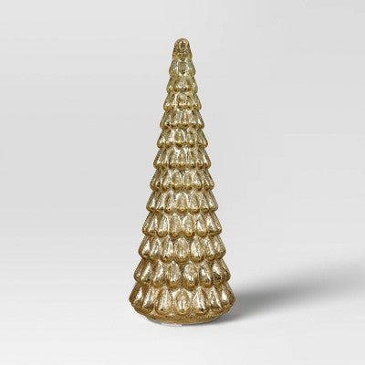  15" Christmas Mercury Glass Tiered Classic Tree Decor - Wondershop™