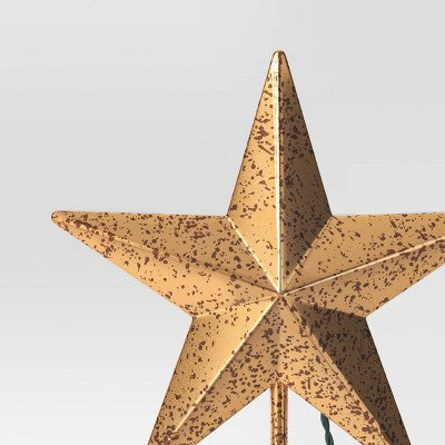  10" Pre-lit Faux Mercury Star Christmas Tree Topper - Wondershop™