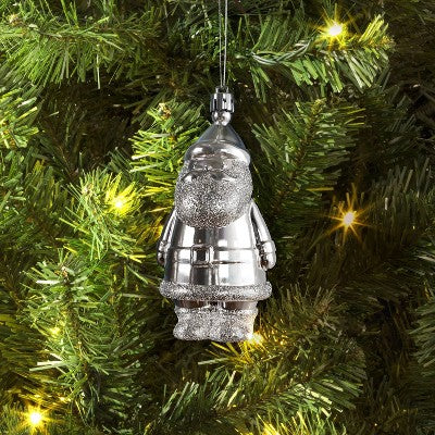 Christmas Silver Santa Ornament - Wondershop™